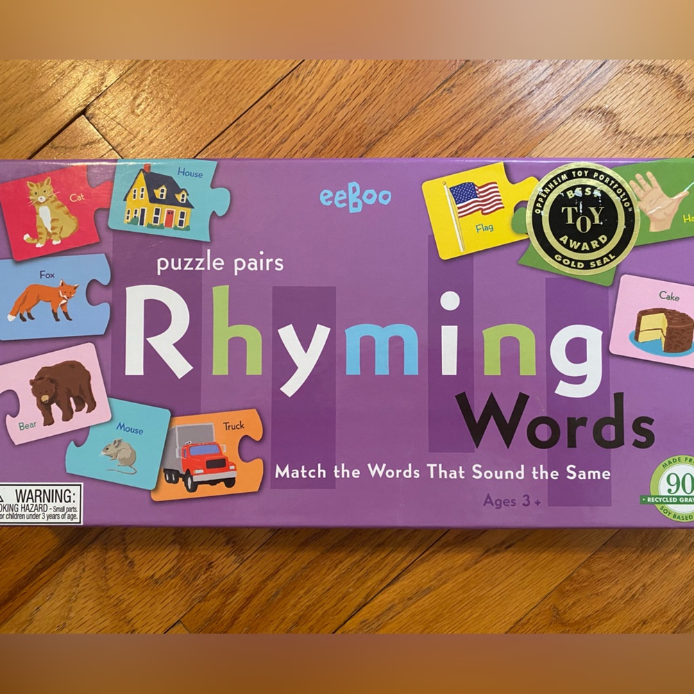 eeBoo-Rhyming Words Puzzle